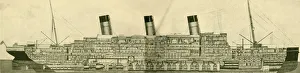 Cross Section Prints: The Majestic (56, 551 Tons) Shown in Section, c1930. Creator: Unknown