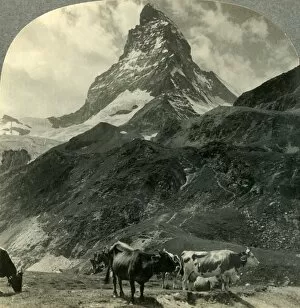 Snowcapped Collection: The Majestic Pyramid of the Alps, the Matterhorn, Switzerland, c1930s. Creator: Unknown