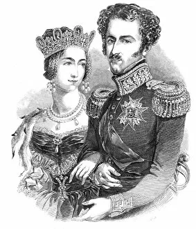 Beauharnais Collection: Their Majesties the King and Queen of Sweden and Norway, 1844. Creator: Unknown