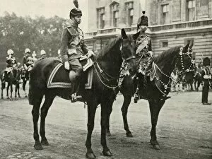 Hm King George Vi Gallery: His Majesty with the Duke of Gloucester, at the Trooping the Colour, 1928, 1937
