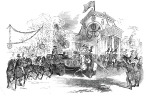 Thuringia Prints: Her Majesty entering Gotha, 1845. Creator: Ebenezer Landells