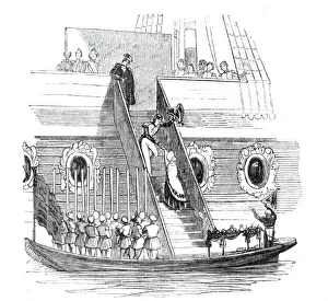 Royal Visit Gallery: Her Majesty going on board the Royal George, 1842. Creator: Unknown
