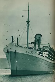 Cruise Liner Gallery: The Majesty of a Great Liner - The Orion at anchor, 1937