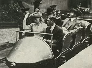 Albert Frederick Of Wales Gallery: His Majesty and Princess Mary on the Alpine Railway, Earls Court Exhibition, 1913, 1937