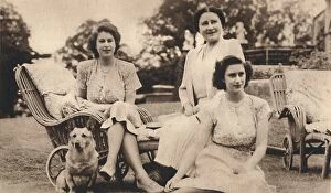 Queen Elizabeth Collection: Her Majesty the Queen with the Royal Princesses, c1950. Creator: Lisa Sheridan