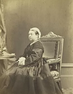 Her Majesty, Queen Victoria, December 1866. Creator: André-Adolphe-Eugè