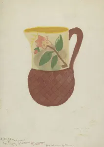 Majolica Prints: Majolica Pitcher, 1940. Creator: Vina Dishon