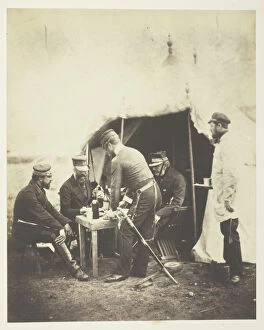 Lieutenant General Collection: Major General Garrett and Officers of the 46th, 1855. Creator: Roger Fenton