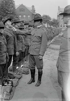 Open Mouth Prints: Major Gregory, Medical Inspection, 1917. Creator: Bain News Service