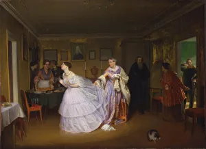 Betrothed Collection: The Major Makes a Proposal, 1851. Artist: Fedotov, Pavel Andreyevich (1815-1852)