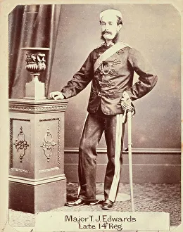 Major Prints: Major T.J. Edwards, late 14th Reg, c.1860. Creator: Unknown