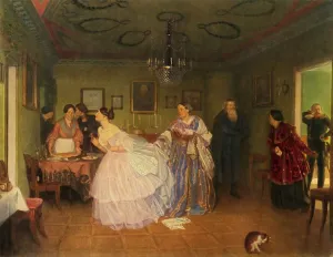 Fedotov Prints: The Majors Courtship, or He Improves his Situation, 1848, (1965)