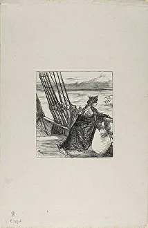 Whistler J Mcneill Prints: The Major's Daughter, 1862. Creator: Joseph Swain