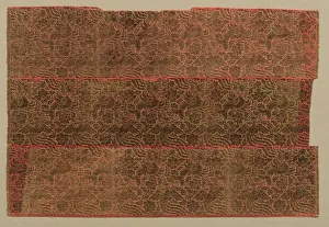 Lampas Prints: Makaras, Phoenixes and Flowers, 1200s. Creator: Unknown