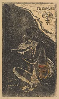 Gauguin Gallery: Here We Make Love (Te Faruru), from Fragrance (Noa Noa), 1893-94. Creator: Paul Gauguin