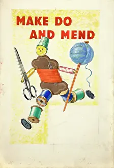 Repair Prints: Make Do and Mend, British poster