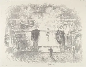 Munitions Industry Prints: Making Armour-Plate, 1916. Creator: Joseph Pennell
