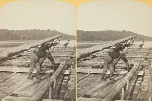 Cargo Gallery: Making a Crossing. Hold Her Heavy, Pard. 1886. Creator: Henry Hamilton Bennett