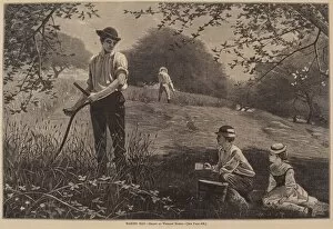 Scythe Gallery: Making Hay, published 1872. Creator: Winslow Homer