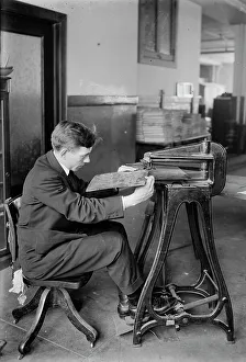 Making Map for Blind, between c1910 and c1915. Creator: Bain News Service