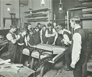 Class Gallery: Making pianos, Benthal Road Evening Institute, London, 1914