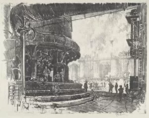Pennell Joseph Gallery: Making Pig-Iron, 1916. Creator: Joseph Pennell