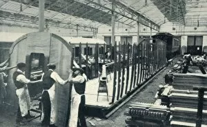 Corbin Gallery: Making A Railway Carriage, 1922. Creator: Unknown