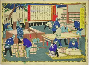 Hiroshige Iii Prints: Making Sanbon Sugar in Sanuki Province