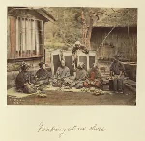 Making Straw Shoes, about 1873-1883. Creator: Shinichi Suzuki I