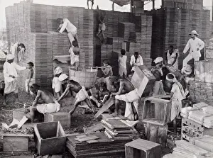 Workman Prints: Making tea boxes, Bengal, c1920. Creator: Bourne & Shepherd