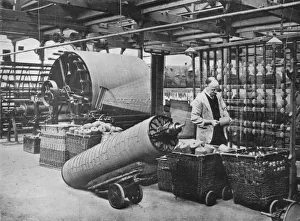 Making the warp, 1915