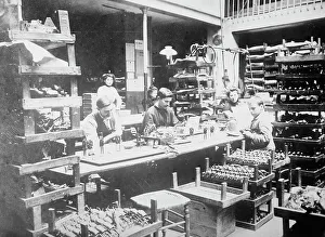 Making Xmas Toys, between c1910 and c1915. Creator: Bain News Service