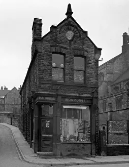 Barnsley Prints: Makridge, a traditional ironmongers shop, Wombwell, near Barnsley, South, Yorkshire, 1962