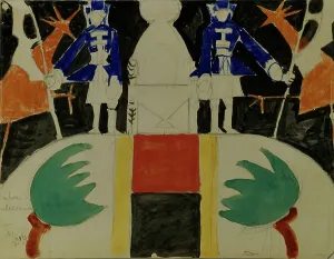 Scenic Design Prints: The Maksemyan's Throne. Stage design for the theatre play Tsar Maximilian by Aleksey Remizov