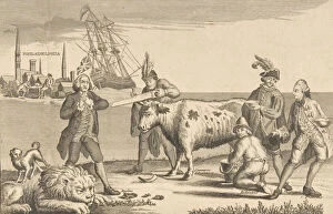 Admiral Howe Gallery: Mal Lui Veut Mal Lui Tourne Dit Le Bonne Homme Richard, ca. 1780. ca. 1780. Creator: Anon
