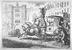 Charles Fox Prints: Malagrida driving post, 1792. Artist: James Gillray