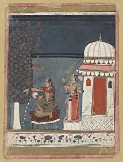 Indian Miniature Collection: Malashri Ragini from a Ragmala series, 1640. Creator: Unknown