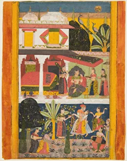 Color On Paper Prints: Malavi Ragini, from a Ragamala series, c. 1695. Creator: Unknown