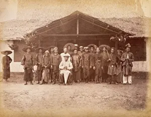 Southeast Asia Prints: Malaya: Captain China surrounded by his Chinese and Malay followers