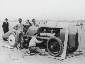 Campbell Prints: Malcolm Campbell with 1920 Sunbeam, (c1920?)