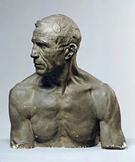 Belgium Collection: Male bust, 1910/1911. Creator: George Minne