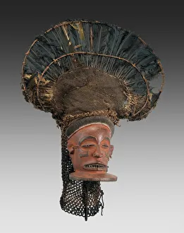 Male Face Mask (Chihongo), Angola, Mid-late 19th century. Creator: Unknown Male Face Mask (Chihongo), Angola, Mid-late 19th century. Creator: Unknown