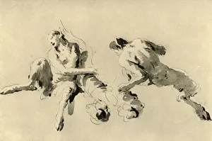 Male and Female Faun with Cornucopeia, mid 18th century, (1928) Male and Female Faun with Cornucopeia, mid 18th century, (1928)