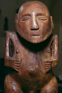 Sorcery Prints: Male figure (ti i) made of thespesia wood from the Society Islands in Tahiti, 19th Century