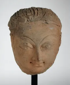 Serenity Prints: Male Head, 6th-7th century. Creator: Unknown