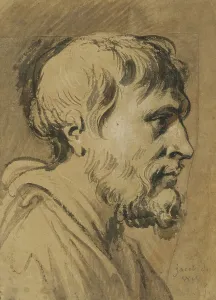 Male head, profile, unknown date. Creator: Anon