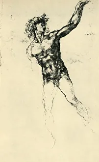 Simoni Prints: Male nude, 1503-1504, (1943). Creator: Michelangelo Buonarroti