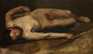 Edgar Gallery: Male Nude, 1856. Creator: Edgar Degas