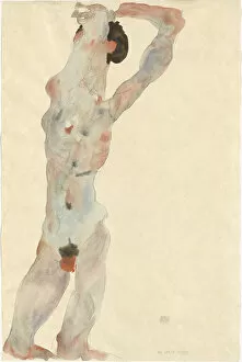 1912 Collection: Male nude, 1912. Creator: Schiele, Egon (1890-1918)