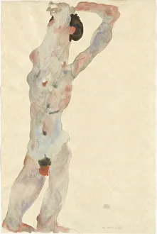 Egon 1890 1918 Prints: Male nude, 1912. Creator: Schiele, Egon (1890-1918)